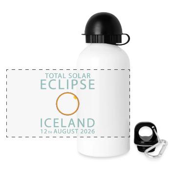 Total Solar Eclipse 2026 Totality August 12 - Panoramic Thermal Bottle with Lid 500 ml - white - Front