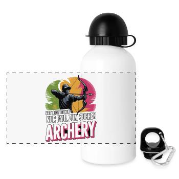Archery design for archers and courses - Panoramic Thermal Bottle with Lid 500 ml - white - Front