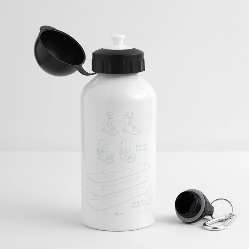 Conception de technique de plan de snowboard Gourde panoramique avec couvercle 500 ml