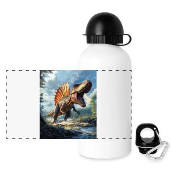 Spinosaurus - Panorama Trinkflasche mit Deckel 500 ml - Weiß - Vorne