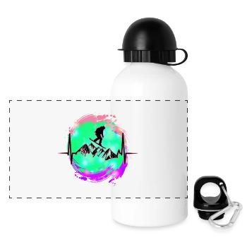 Snowboard - Panoramic Thermal Bottle with Lid 500 ml - white - Front
