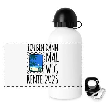 I'll be gone | Rente 2026 - Pension - Panoramic Thermal Bottle with Lid 500 ml - white - Front