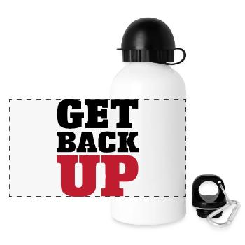 Judo Graphic Get Back Up - Panoramic Thermal Bottle with Lid 500 ml - white - Front