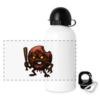 Angry Donut - Panorama Trinkflasche mit Deckel 500 ml - Weiß - Vorne