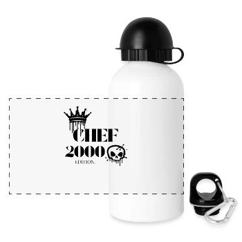 Chef Edition 2000 Funny 25th Birthday Design - Panoramic Thermal Bottle with Lid 500 ml - white - Front