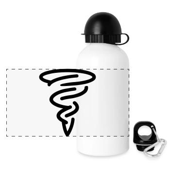 Tornado - Panorama Trinkflasche mit Deckel 500 ml - Weiß - Vorne