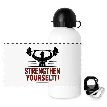 Strengthen Yourself Lift - Panoramic Thermal Bottle with Lid 500 ml - white - Front