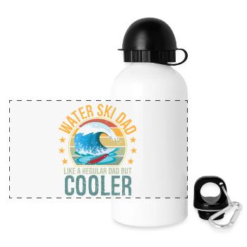 Waterski Dad Fathers Day Ski Lover Dad Water Ski - Panoramic Thermal Bottle with Lid 500 ml - white - Front