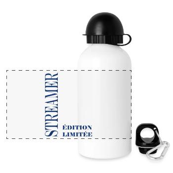Limited Edition Blue Serif streamer - Panoramic Thermal Bottle with Lid 500 ml - white - Front