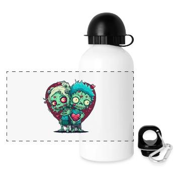 Valentine Zombie Love - Panoramic Thermal Bottle with Lid 500 ml - white - Front