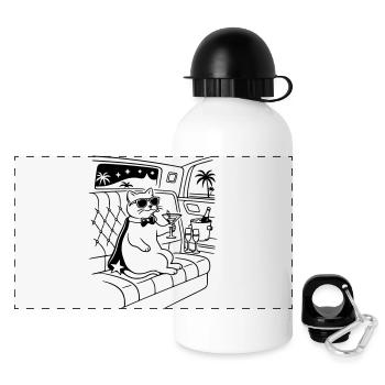 Fame Cat Cat Glamour Star Celebrity - Panoramic Thermal Bottle with Lid 500 ml - white - Front