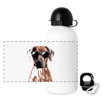 Rhodesian Ridgeback - Panorama Trinkflasche mit Deckel 500 ml - Weiß - Vorne
