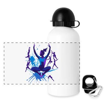 Gymnastics Gymnastics Acrobatics Artistic Gymnastics - Panoramic Thermal Bottle with Lid 500 ml - white - Front