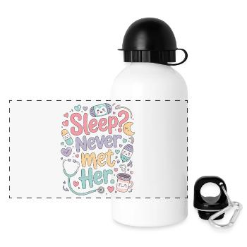 ICU Nurse Sleep Never Met Her Intensive Care - Panorama Trinkflasche mit Deckel 500 ml - Weiß - Vorne