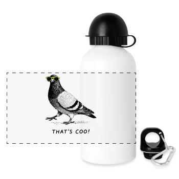 That's Coo - Cool Pigeon - Panoramic Thermal Bottle with Lid 500 ml - white - Front