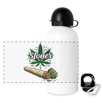 Stoner - Panorama Trinkflasche mit Deckel 500 ml - Weiß - Vorne