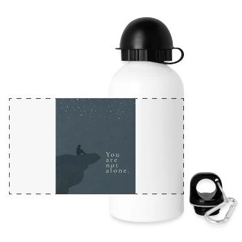 You are not alone - Panorama Trinkflasche mit Deckel 500 ml - Weiß - Vorne
