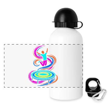 Trampolin Springer - Panorama Trinkflasche mit Deckel 500 ml - Weiß - Vorne