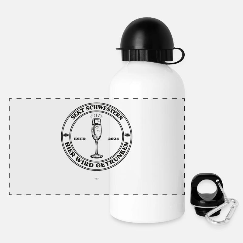 Sparkling Wine Sisters - Panoramic Thermal Bottle with Lid 500 ml - white