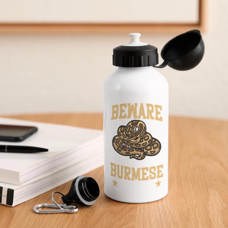  Burmese Python Plush Snake Lover Reptile Burmese Panoramic Thermal Bottle with Lid 500 ml