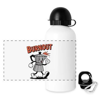 Dessin animé Burnout Moka Coffee Pot - Gourde panoramique avec couvercle 500 ml - blanc - Devant