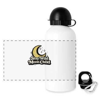 Moon Child Stay Wild graphique - Gourde panoramique avec couvercle 500 ml - blanc - Devant