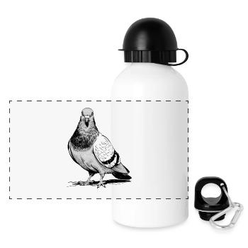  Stolze Taube Stadtvogel Für Taubenliebhaber Und - Panorama Trinkflasche mit Deckel 500 ml - Weiß - Vorne