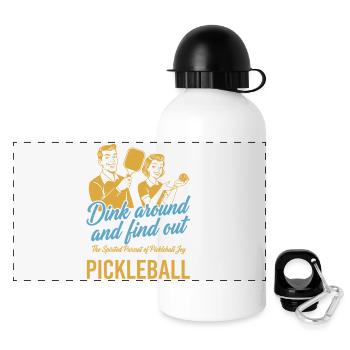 Pickleball Dink Around And Find Out Funny Love - Panoramic Thermal Bottle with Lid 500 ml - white - Front