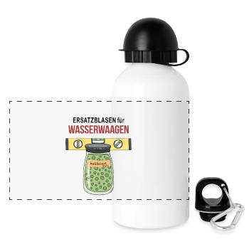 Ersatzblasen für Wasserwaagen Lustig Handwerk - Panorama Trinkflasche mit Deckel 500 ml - Weiß - Vorne
