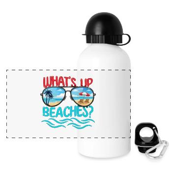 Voyage de vacances en famille sur les plages : croisière - Gourde panoramique avec couvercle 500 ml - blanc - Devant