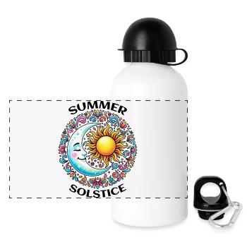 Litha Pagan: Sommersonnenwende, Mittsommer, Mittsommer, Mittsommer. - Panorama Trinkflasche mit Deckel 500 ml - Weiß - Vorne