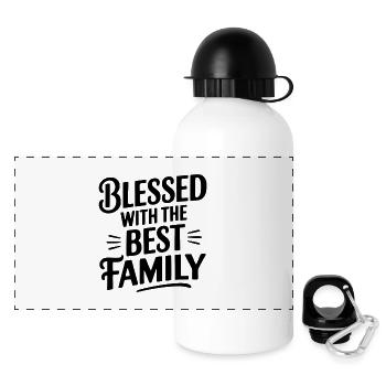 The Best Family - Panoramic Thermal Bottle with Lid 500 ml - white - Front