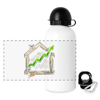 Real Estate Agent Broker - Panoramic Thermal Bottle with Lid 500 ml - white - Front