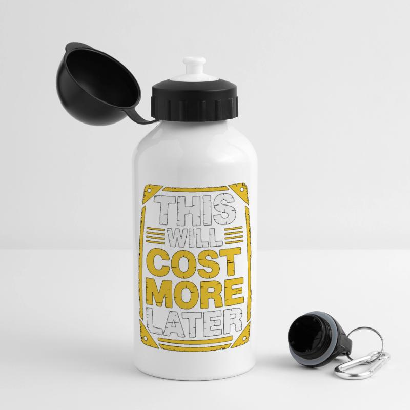 Designer d’impression Cela coûtera plus cher Expert en impression Gourde panoramique avec couvercle 500 ml