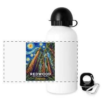 Redwood National Park Sky California - Panoramic Thermal Bottle with Lid 500 ml - white - Front