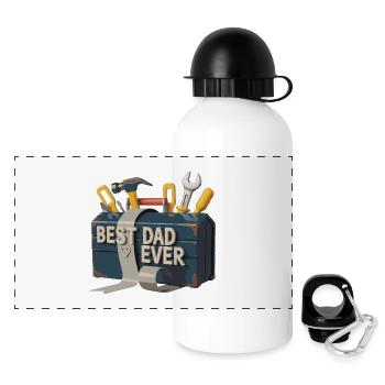 Best Dad Ever Toolbox - Panoramic Thermal Bottle with Lid 500 ml - white - Front