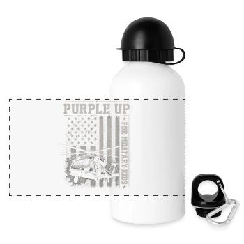 Purple Spice Up Military Kids Helicopter Military K - Panoramic Thermal Bottle with Lid 500 ml - white - Front