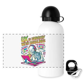 UX/UI Designer UX Is Empathy With Digital Design - Panoramic Thermal Bottle with Lid 500 ml - white - Front