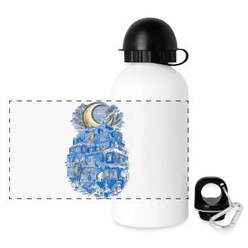 Moroccan Moroccan Moroccan - Panoramic Thermal Bottle with Lid 500 ml - white - Front
