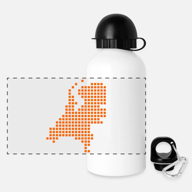 Pays-bas pixel map holland - Gourde panoramique avec couvercle 500 ml - blanc