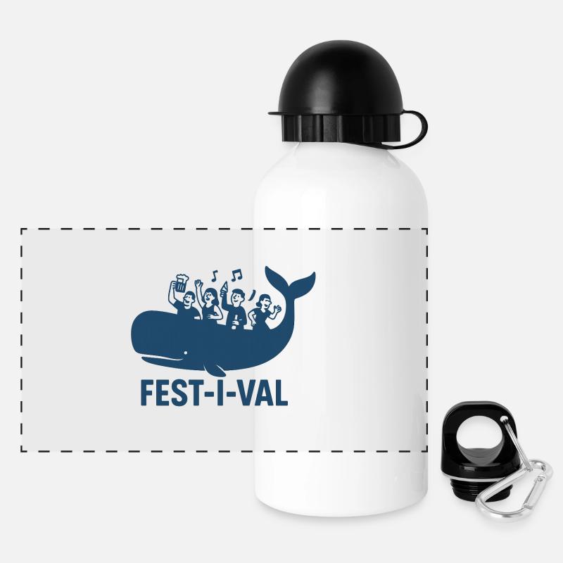 festival - Panoramic Thermal Bottle with Lid 500 ml - white