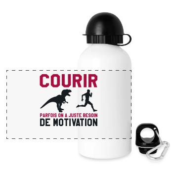 run - Panoramic Thermal Bottle with Lid 500 ml - white - Front