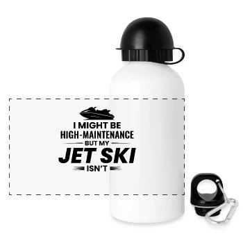 Jet Ski Lover Fun Watersports Enthusiast Ocean - Panoramic Thermal Bottle with Lid 500 ml - white - Front