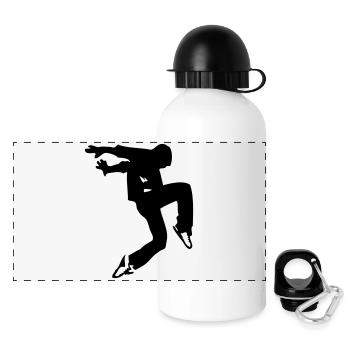 break dance luxe - Gourde panoramique avec couvercle 500 ml - blanc - Devant