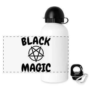 Schwarze Magie - Panorama Trinkflasche mit Deckel 500 ml - Weiß - Vorne
