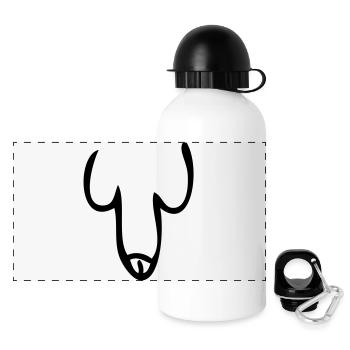 Penis - Panorama Trinkflasche mit Deckel 500 ml - Weiß - Vorne