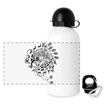 Abyssal Zone - Panorama Trinkflasche mit Deckel 500 ml - Weiß - Vorne