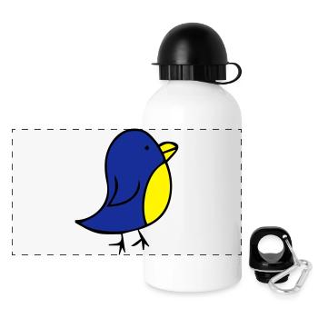 cute-bird - Gourde panoramique avec couvercle 500 ml - blanc - Devant