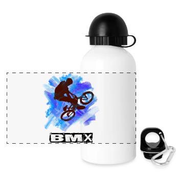 Bmx - Panorama Trinkflasche mit Deckel 500 ml - Weiß - Vorne