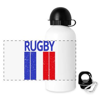 Rugby, Rugby-Fan, Rugbyspieler - Panorama Trinkflasche mit Deckel 500 ml - Weiß - Vorne